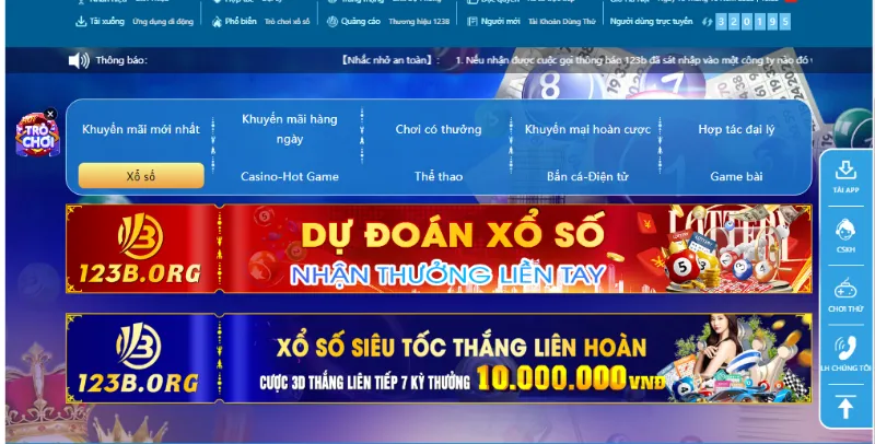 Nhận khuyến mãi lớn khi Tải 123B và chơi cá cược tại đây