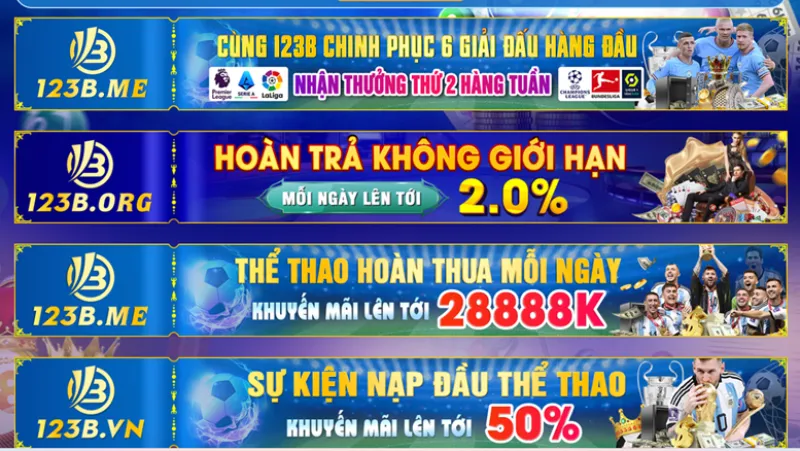 Những ưu đãi đa dạng khi chơi tại nhà cái 123B